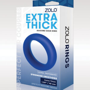 ZOLO Extra Thick Silicone Cock Ring - Blue