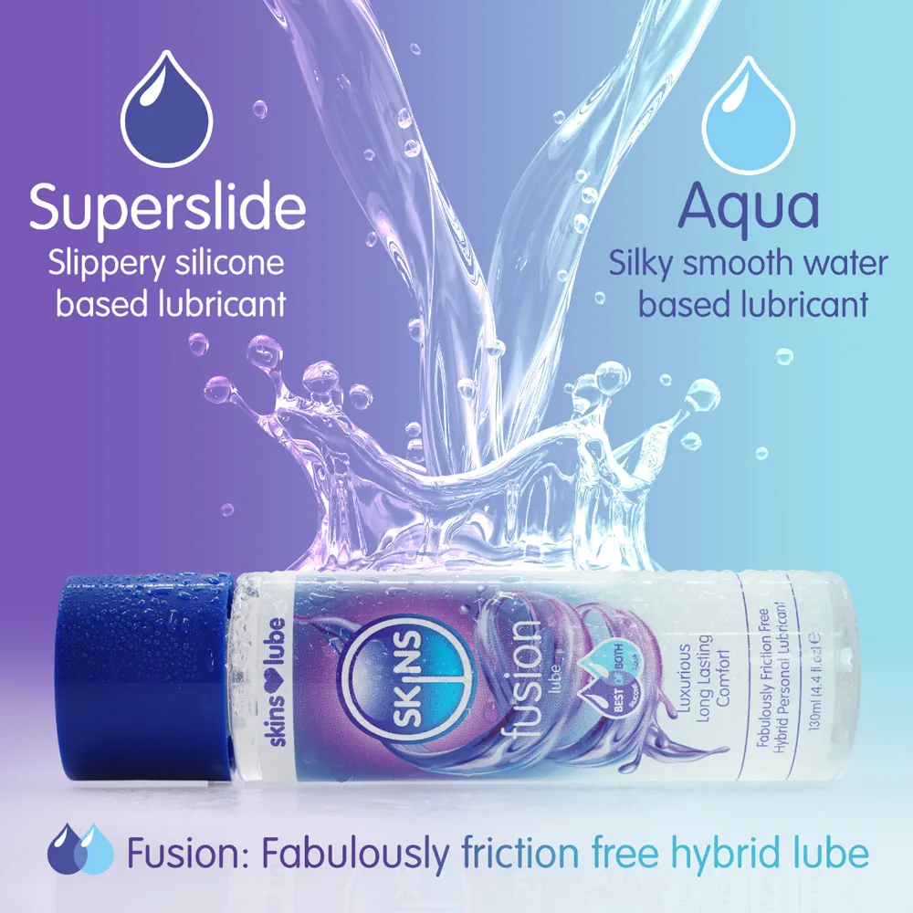 Skins Fusion Hybrid Silicone and Water Based Lubricant 4.4oz