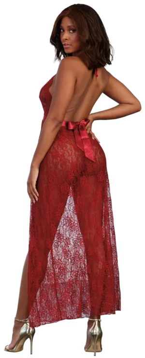 Gown, G-String - Small - Garnet