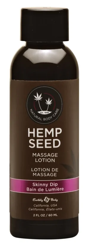 Hemp Seed Massage Lotion - Skinny Dip - 2 Fl. Oz. / 60 ml