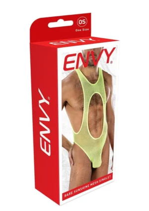 Envy Bare Sunshine Mesh Singlet Os - Yellow