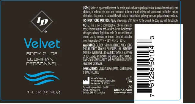 ID Velvet Body Glide 1 Oz
