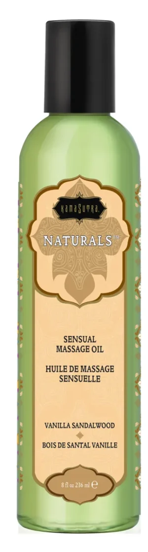 Kama Sutra Naturals Massage Oil - 8 oz Vanilla Sandlewood