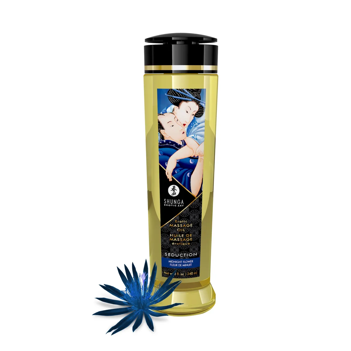 Shunga Massage Oil - 8 oz Midnight Flower