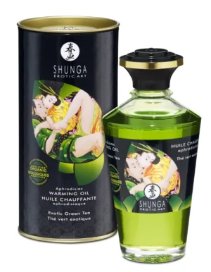 Shunga Organica Warming Oil - 3.5 oz Green Tea