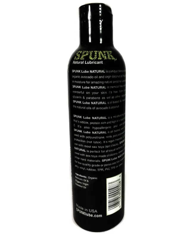 Spunk Lube Natural Cap 8 Fl Oz