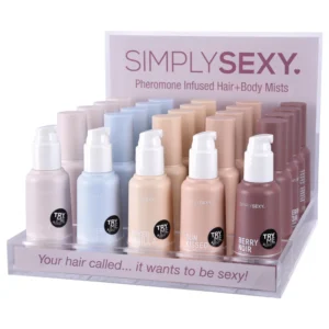 Simply Sexy Pheromone Hair and Body Mist Acrylic Display With Testers 26pc