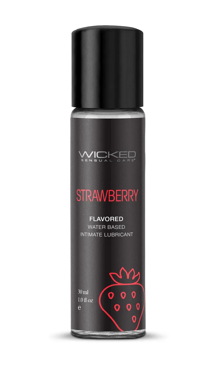 Wicked Sensual Care Aqua Water Based Lubricant - 1 oz Strawberry