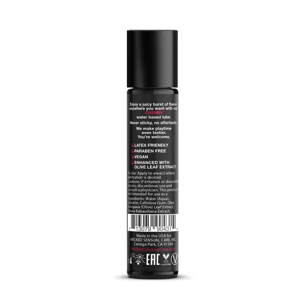 Wicked Sensual Care Aqua Water Based Lubricant - 1 oz Cherry