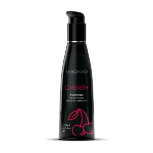 Wicked Sensual Care Aqua Water Based Lubricant - 4 oz Cherry