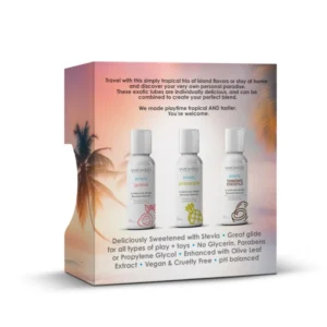 Wicked Sensual Care Tropical Trio Travel Size Flavored Lubes - 1 oz Bottles